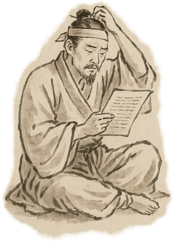Scholar reading